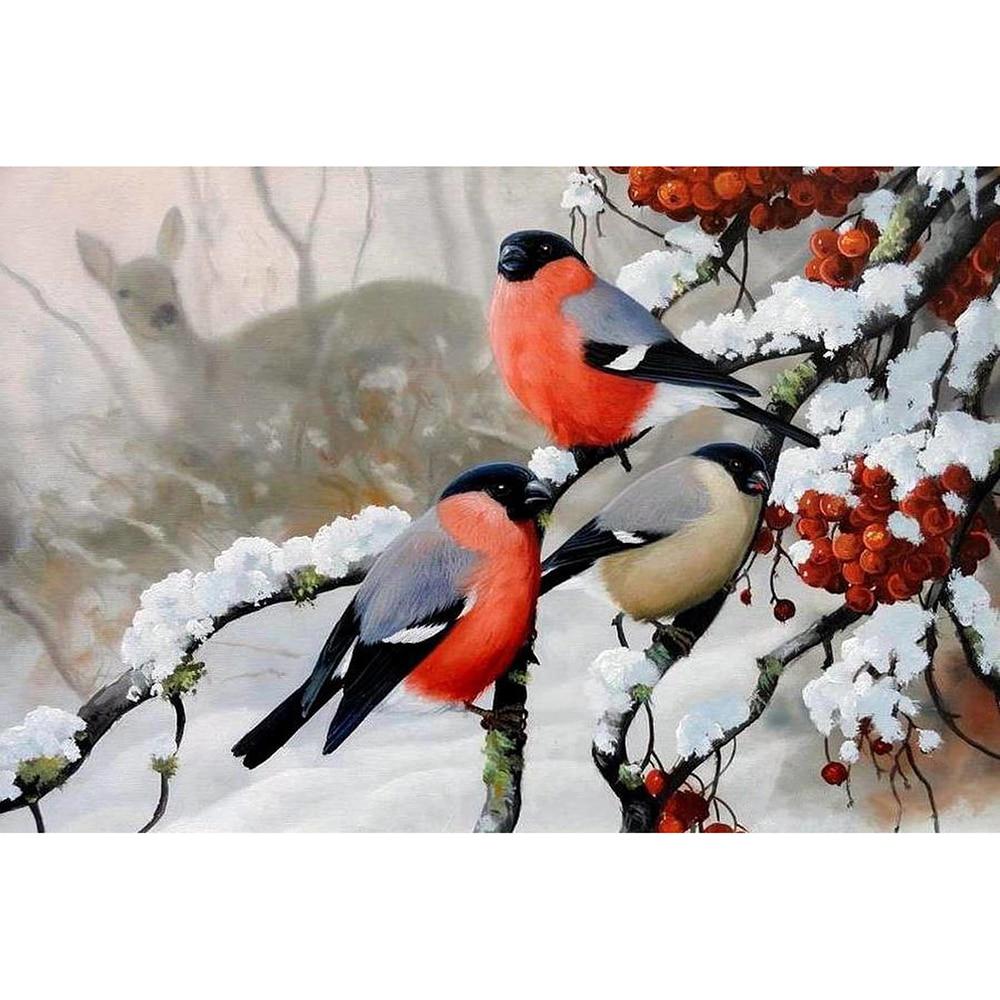 Home Decor DIY 5D Diamond Embroidery "bird" Cross Stitch Set Abstract Oil Painting Resin Hobby Craft