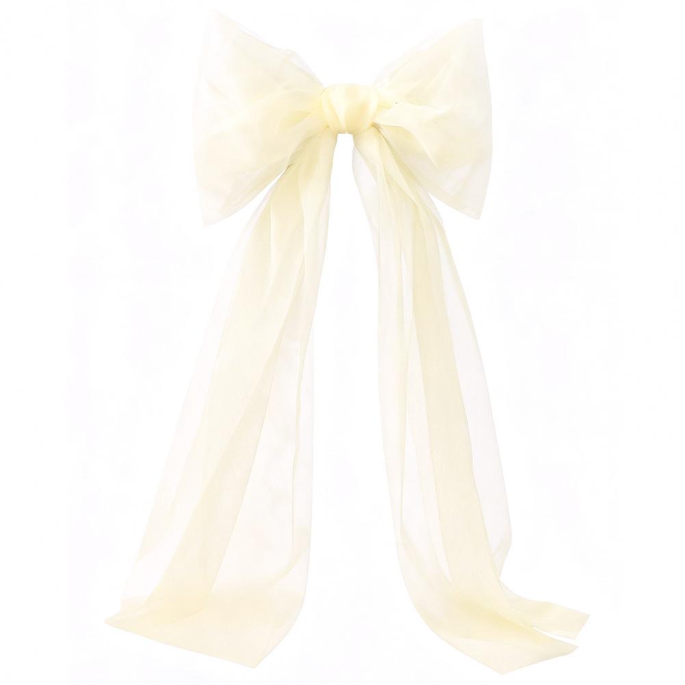 Верхушка для рождественской елки Бант Очень большой сетчатый бант с длинными лентами для праздника, свадьбы, дня рождения, украшение стены