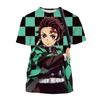 Летняя аниме «Убийца демонов» Kimetsu no Yaiba Kamado Nezuko Kochou Shinobu Косплэй модная футболка с 3D принтом с коротким рукавом