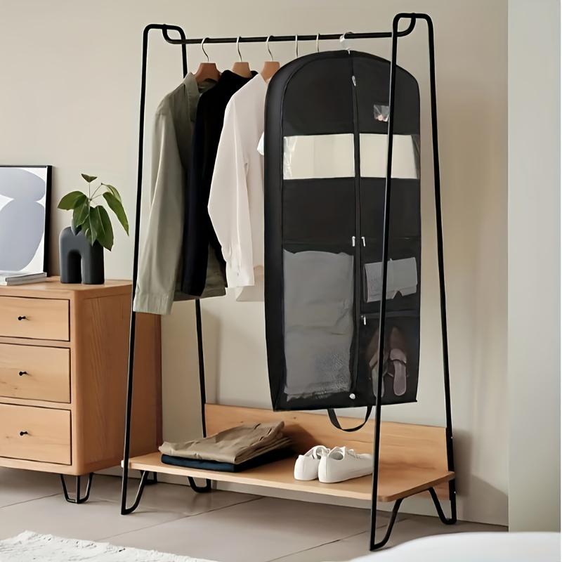 Дорожная сумка-вешалка с боковыми вставками - Застежка-молния с карманом для рубашек, пальто, платьев, Органайзер для хранения