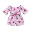 One Piece Casual Toddler Baby Girl Romper Floral Sunsuit Summer Outfits