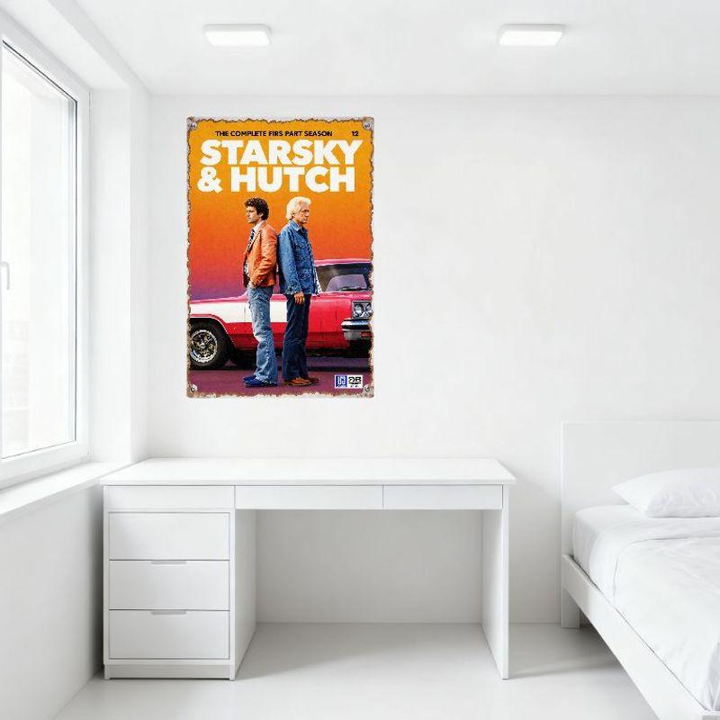 Starsky & Hutch The Complete First Season 12 Retro 1970s Vintage Metal Tin Sign for Home Bar Man Cave Decor