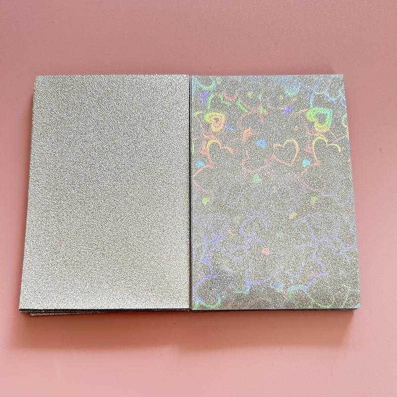 50 шт./лот 61*91 мм сердце любовь лазерная мигающая карта рукава протектор для держателя фотокарт голографическая фольга защитная пленка