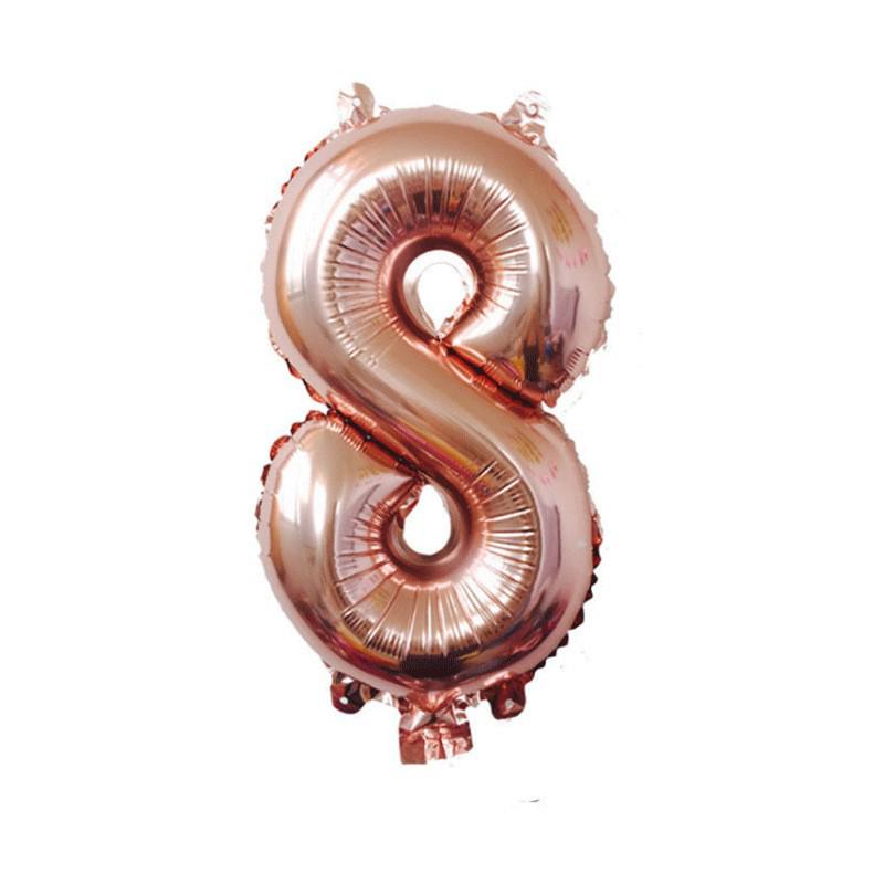 32-Inch US Number Birthday Party Balloons - Individual Aluminum Film