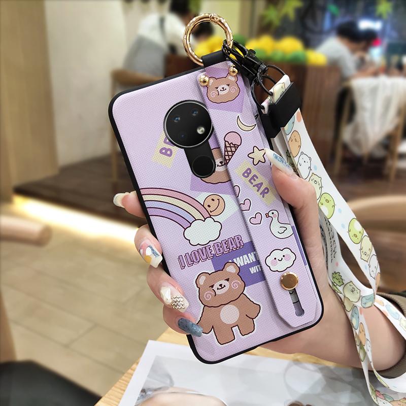 Lanyard Back Cover Phone Case For Nokia 6.2/7.2 Waterproof Anti-dust Silicone Fashion Design Soft Case Dirt-resistant