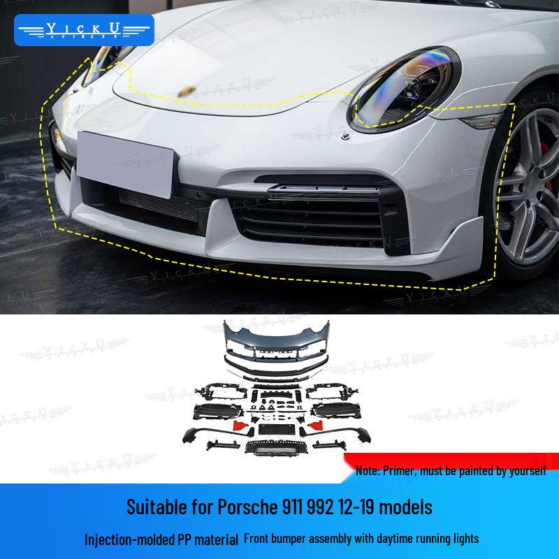 Подходит для Porsche 991/992 Turbo: Передний и задний бампер, Задний фонарь, Дневные ходовые огни, Комплект боковых юбок
