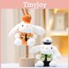 Adorable Plush Rabbit Toy Police Firefighter Keychain Soft Pp Cotton Stuffed Doll