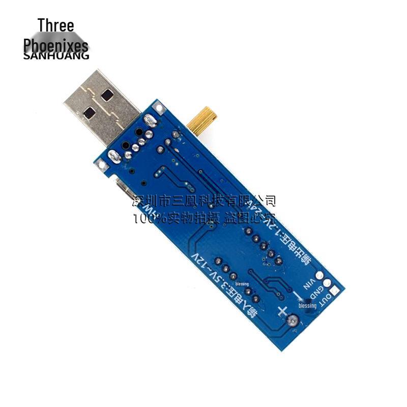 USB Step-Up Regulator Module: 5V to 3.3V, 9V, 12V, 24V Voltage Converter