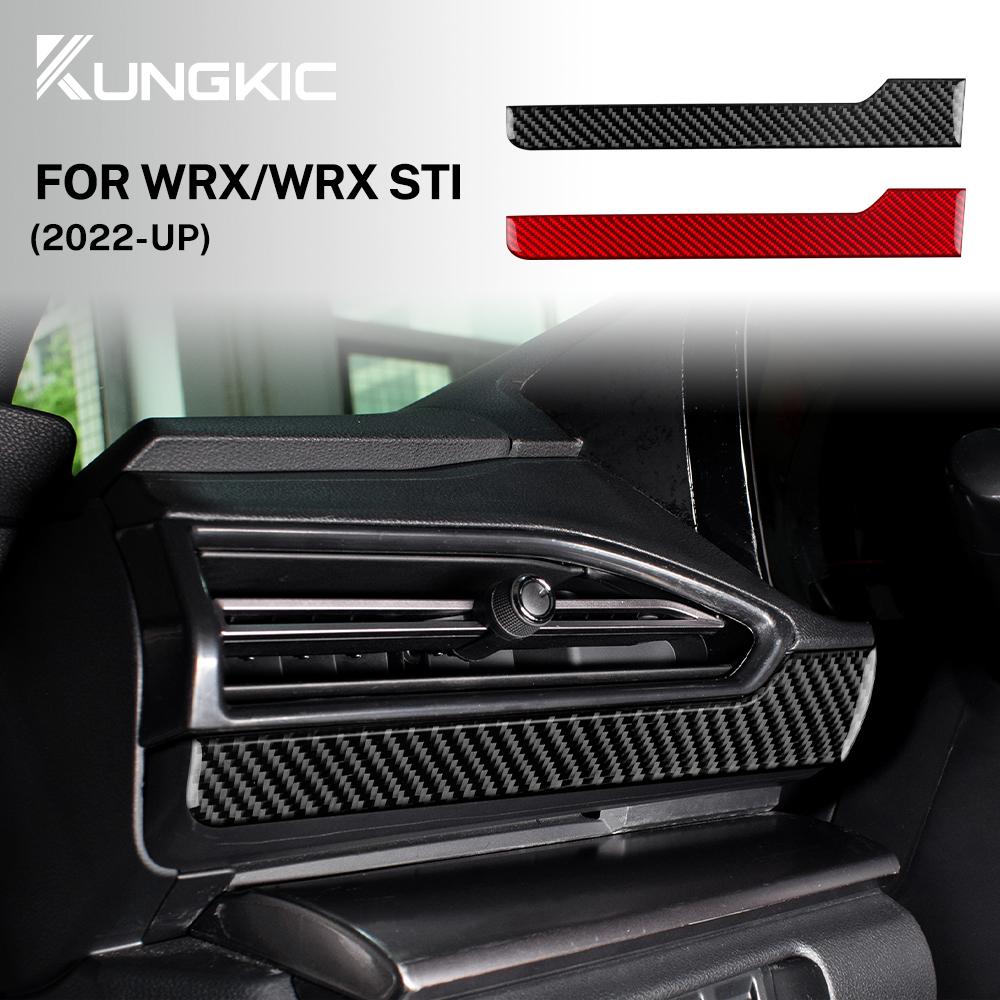 Real Soft Carbon Fiber Sticker For Subaru WRX/WRX STI 2022 2023 2024 Driver Side Air Outlet Interior Trim RHD LHD Accessories