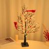 Vintage Glowing Tree with Birds LED Christmas Tree Lamp Adjustable Branches Warm Lighted Branches Halloween Christmas Decorations