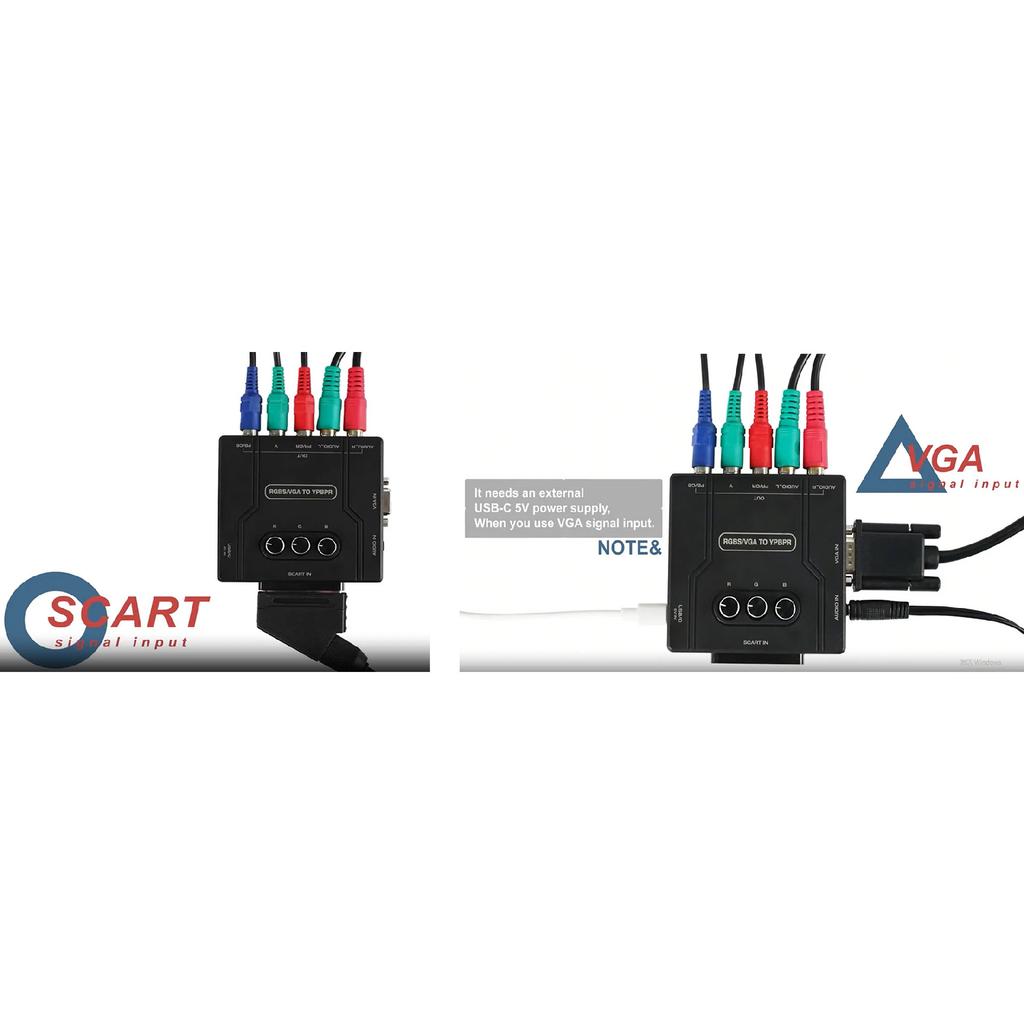 Bitfunx RGBS VGA в YPBPR Компонентный Конвертер SCART в YPBPR YCBCR Для Ретро Игровых Консолей Nintendo 64 PS1 PS2 Dreamcast
