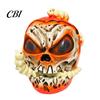 Unique Halloween Gift for Collectors Skull Apples Resin Statue, Gothic Spooky Decor with Niche Horror Collection Pieces Worm, Prop Party Haunted