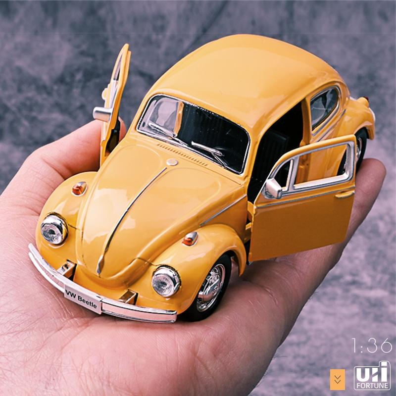 Ретро Классический 1967 Volkswagen Beetle 5-дюймовая Металлическая Машина Симуляция Литой & Игрушечный Транспорт RMZ city 1:36 моделей из сплава, подарки для детей