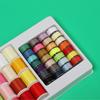 32 Spools of Thread with 28 Metal Bobbin Backing 1 Box DIY Colorful Thread Black and White 60 Spools Home Sewing Machine Thread