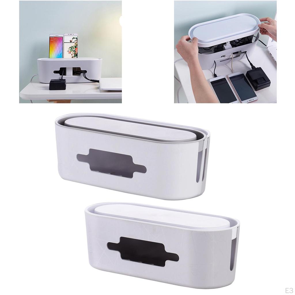 Коробка для организации кабелей Органайзер для сетевых фильтров 32x13x11см Легкий аксессуар Универсальный с телефоном