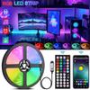 Светодиодная лента RGB с музыкальной синхронизацией, USB 5 В, пульт дистанционного управления, светодиодная лента, гибкая лампа для комнаты, вечеринки, телевизора, стола, спальни, украшения
