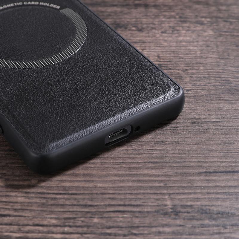 Магнитный чехол Magsafe для Sony Xperia 1 10 5 IV, чехол Magsafing с беспроводной зарядкой для Sony Xperia 1 IV 10 5 III, кожаный противоударный чехол с ощущением кожи