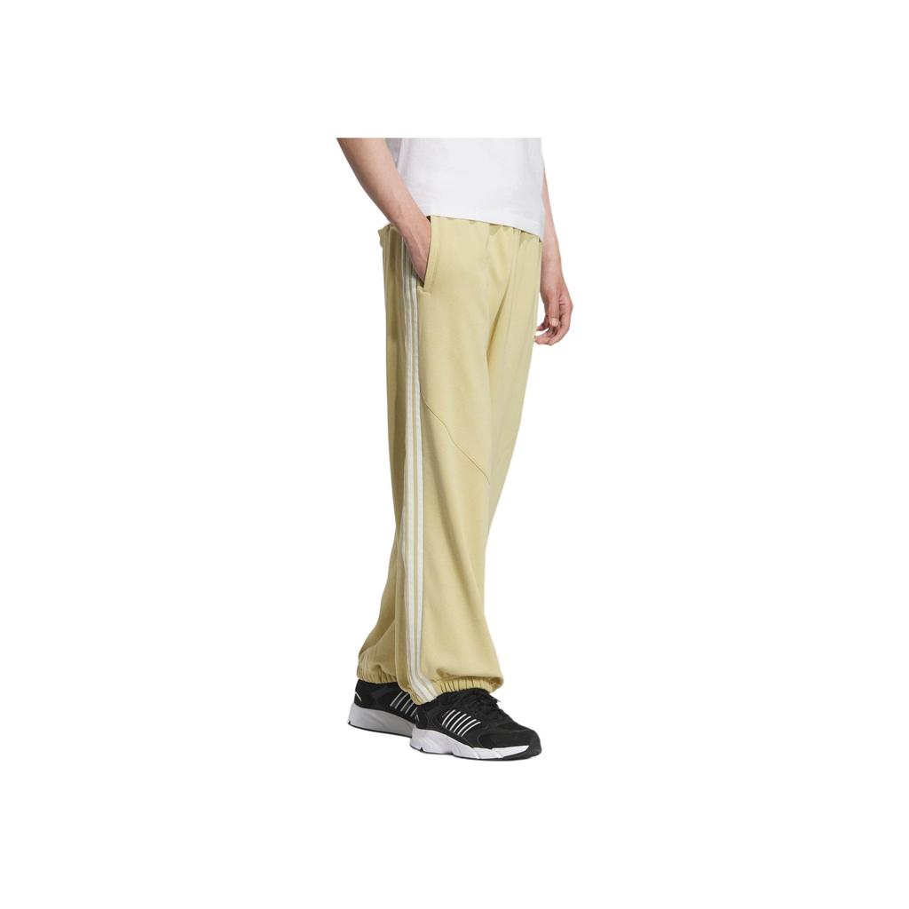 adidas Трикотажные штаны Hv Knit Joggers St 3-Stripes Series, свободные брюки для мужчин, песочно-коричневые JI8655