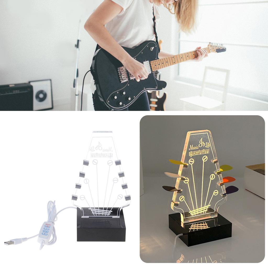 Guitar Pick Display Case Acrylic Guitar Display Easel Clear Guitar Pick Stand Pick Box with Base Guitar Pick Holder