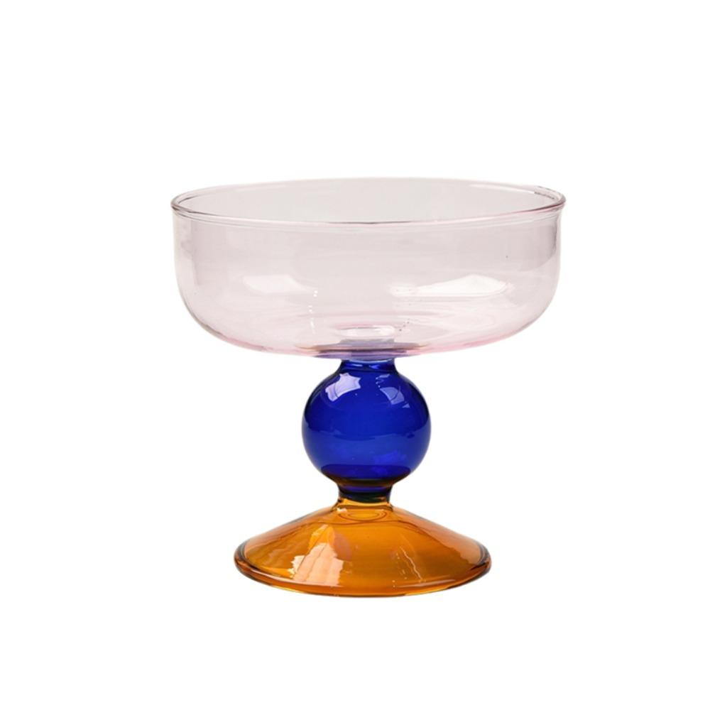 High Feet Glass Ice Cream Bowl 270 ML Dessert Cup Exquisite Fruit Salad Bowl  Cafe