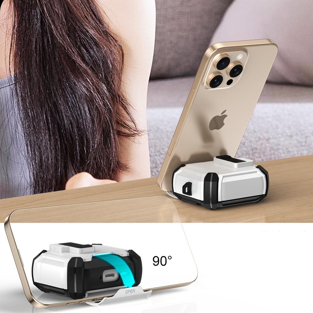 Secure Lock Clip Case For AirPods Pro 2nd Generation Armor Shockproof Case For AirPods 4 3 With Phone Holder