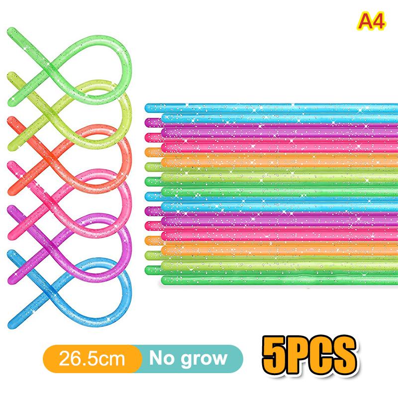 Elastic Stretchy Noodles Fidget Toys 6PCS Sensory String Decompression Fun For School Classroom Children Activity