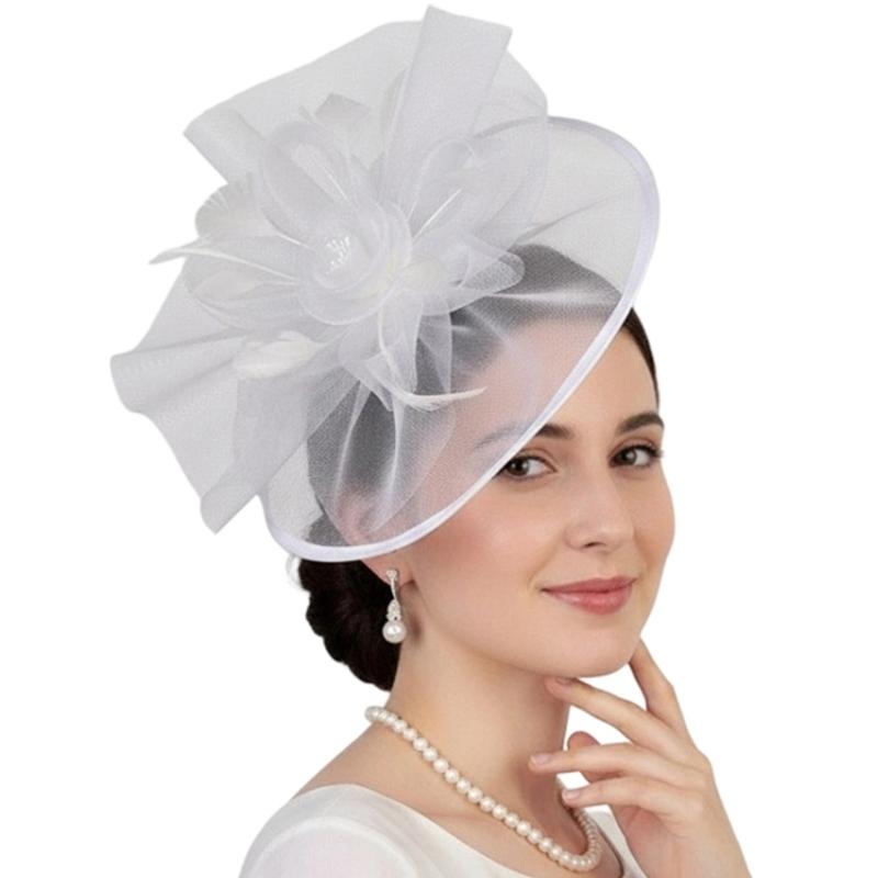 Изящная Фата-Заколка Fascinator Повязка на Голову Для Свадеб, Вечеринок И Особых Случаев Несколько Стильных Цветов