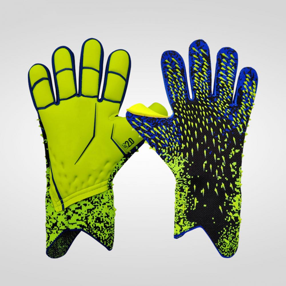 1 Pair Soccer Goalie Gloves Impact Resistant Strapless Football Soccer Goalie Gloves Non Slip Football Goalie Goalkeeper Gloves