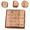 25 Pieces Wood Stamps Crafts DIY Wooden Rubber Stamps for Photo Album Scrapbooking Supplies Painting Journals Happy Planner