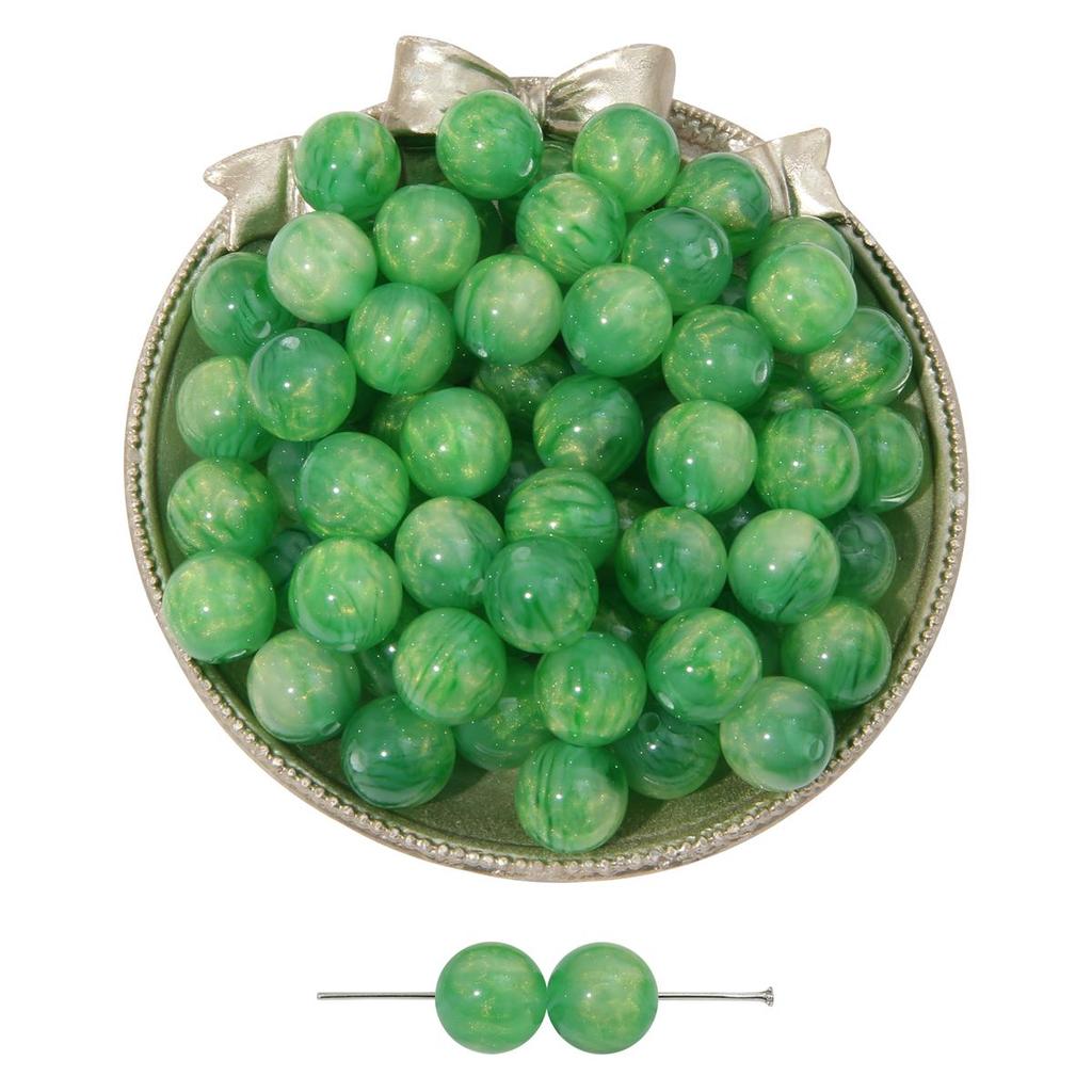 10-50 шт., бусины из смолы ручной работы, золотая фольга, бусины «кошачий глаз» для ожерелья, браслета, сережек, изготовления ювелирных изделий, бусины