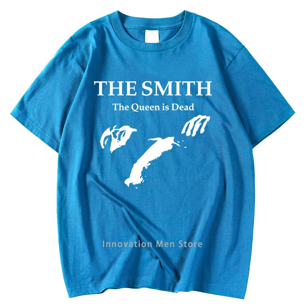 Мужская хлопковая футболка, летние топы The Smiths "The Queen Is Dead" - футболка, инди-музыка 1980-х годов, Morrissey, большая мужская черная футболка
