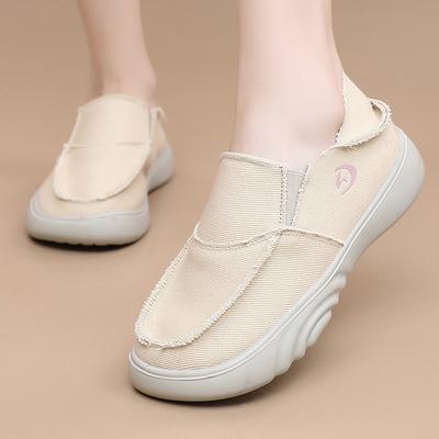 Весенне-осенняя новая обувь женская мягкая подошва один педаль повседневная дышащая износостойкая женская обувь толстая подошва нескользящая удобная ве