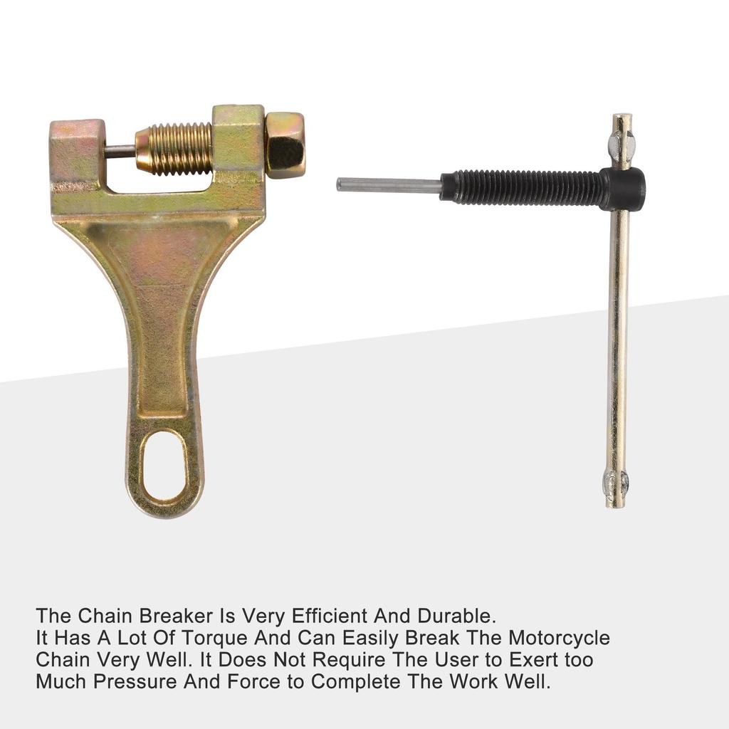 Motorcycle & Go-Kart 420-530 Chain Breaker Tool - Black, Universal Fit