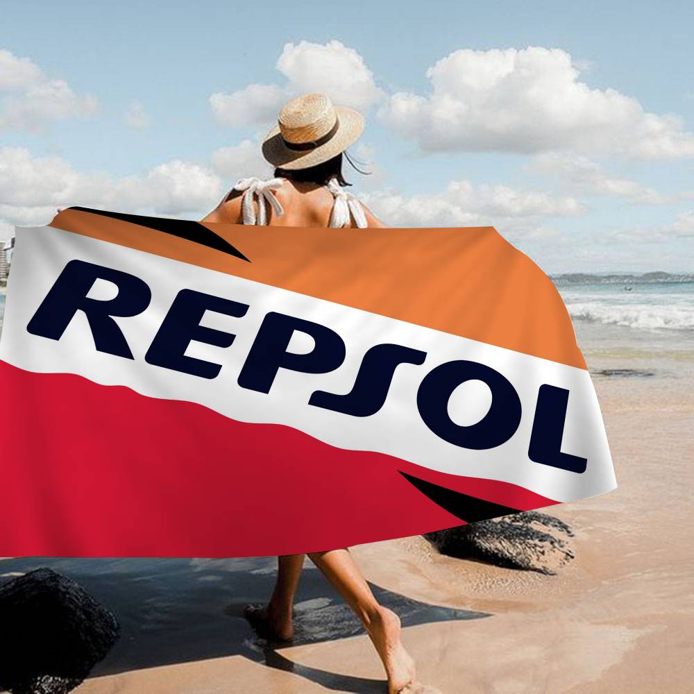 R-Repsol Ретро Микрофибра С Принтом Пляжное Полотенце Для Альпинизма Йоги Пляжа Плавания Бега Впитывающее Мягкое Полотенце