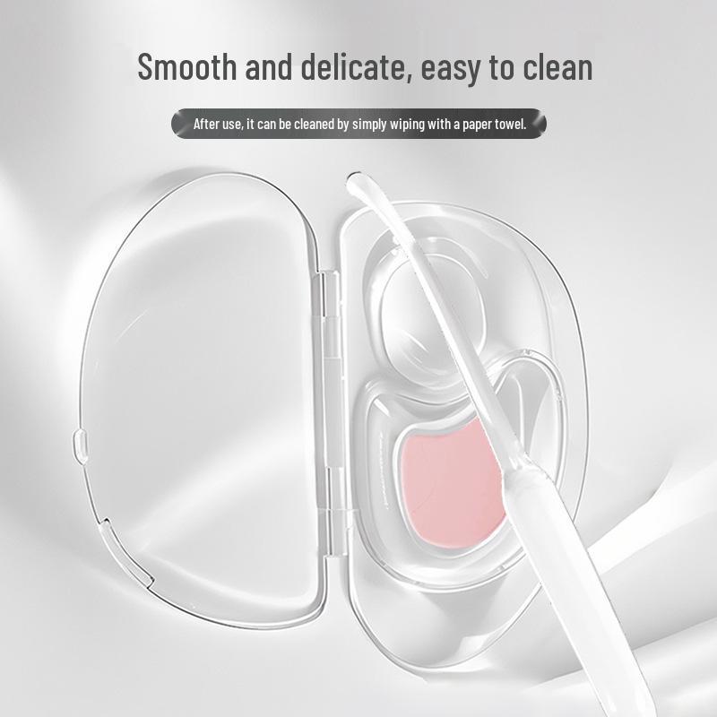 Cloud Face Foundation Palette: Transparent, Foldable Acrylic Mixing Palette with Lid for Multi-functional Makeup Use.