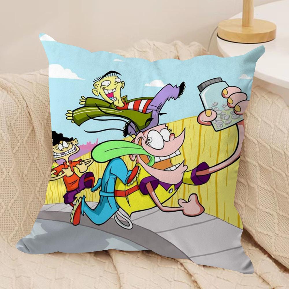 Чехол на подушку Ed, Edd n Eddy, шелковистый короткий плюш, двусторонний печатный наволочка для дивана, для всех сезонов, декор для дома, подарок