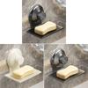 Metal Soap Dish Suction Cup Soap Container Tray Storage Rack  Bathroom Kitchen Sink Organizer