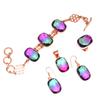 Bio-Tourmulian 14 Ct Rose Gold Plated Jewelry Bracelets &Earrings 7-8''
