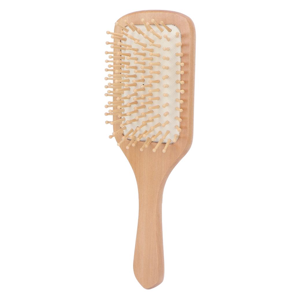 Wooden Hair Brush Portable Home Salon Ergonomic Massage Detangling Paddle Brush Hair Styling Tool