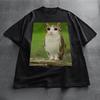 Camiseta de gato Meowl Meme camiseta divertida de gato Meme camiseta de gato y búho Brainrot Meowl camiseta de gatito