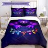 3pcs Smiling Critters2 pattern bedding set duvet cover set includes duvet cover &pillowcases, perfect all season bedroom decoration & gift