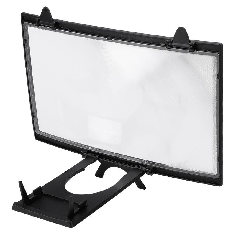 Изогнутый 12-дюймовый 3D HD мобильный экран-увеличитель и многофункциональная подставка