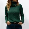 Женский модный однотонный свитер с высоким воротом и длинными рукавами, пуловер, топ