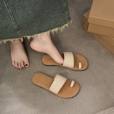 Тапочки с феей, женские летние, новая носка, ретро сандалии, жемчужные шлепанцы, пляжная обувь, тренд