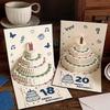 Music Light Happy Birthday Card 3D Message Card Musical Light Greeting Card  Party Party Supplies
