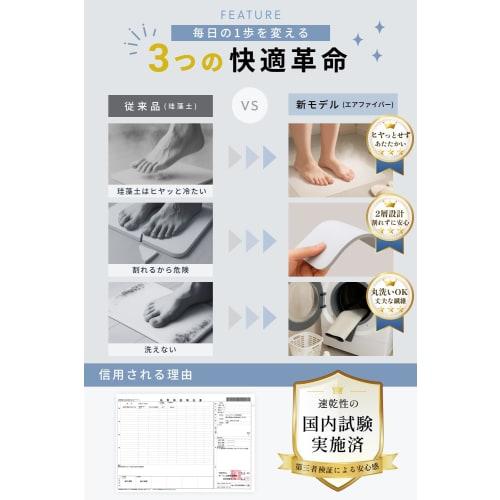 LIVARY [Domestically Tested for Absorbency] Quick-Drying, Antibacterial, Washable Diatomaceous Earth Bath Mat [Addictive Comfort] Easy Storage, Absorb