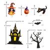 8pcs Halloween Cake Topper Haunted House Pumpkin Girl Bat Black Cat Cupcake Topper for Wizard Party Ghost Party Spider Party