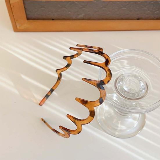 2Pcs Hair Hoop Large Wave Shape Plastic Hair Comb M-Shaped Comfortable Non-Slip