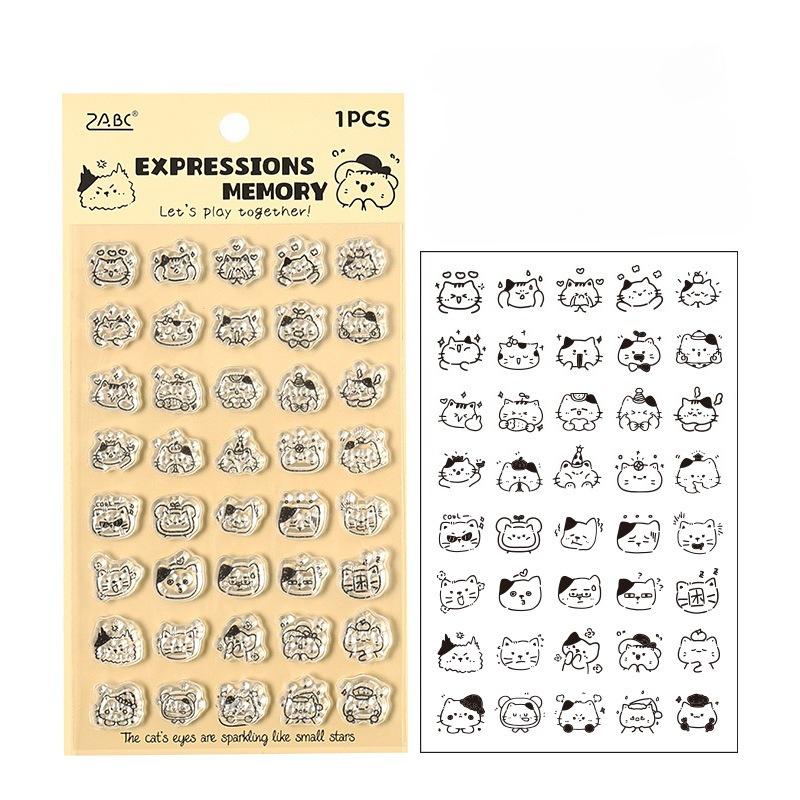 Милый набор силиконовых штампов Сладкие животные Десерт Игривые дети Печать для рукописного текста штамп Скрапбукинг DIY Декор Штампы для журналов