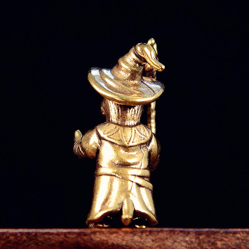 Мини Европейская Латунная Статуэтка Кота Ситха Кот Демон Мечник Мышь Волшебник Металлическая Скульптура Офис Дом Украшение Настольное Украшение